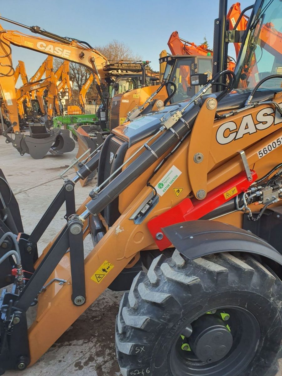 An unusual install - a Height Limiter fitted to a Case 580 backhoe loader