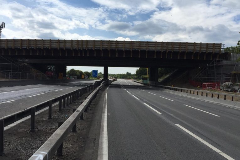 Highways England install two new bridges over the M4 motorway in one weekend