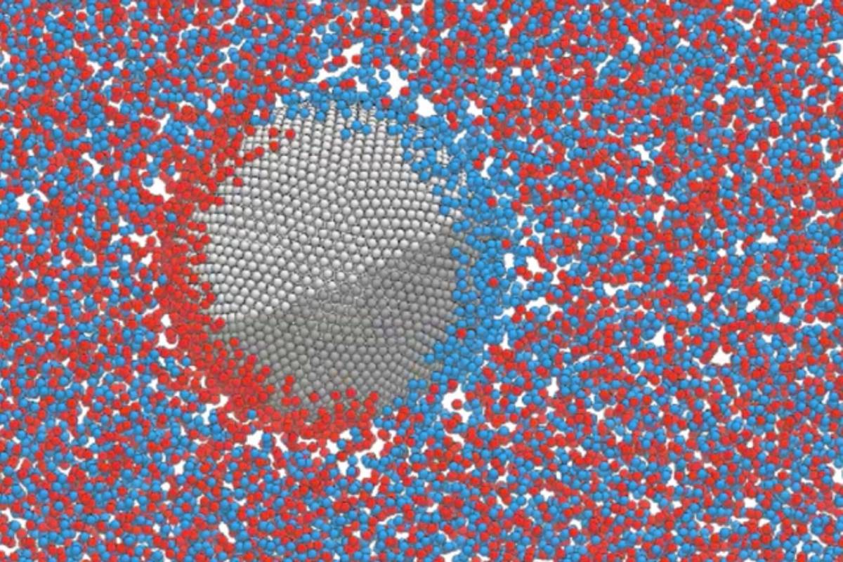 MIT researchers have discovered a phenomenon that could be harnessed to control the movement of tiny particles floating in suspension. This approach, which requires simply applying an external electrical field, may ultimately lead to new ways of performing certain industrial or medical processes that require separation of tiny suspended materials. Courtesy of the researchers