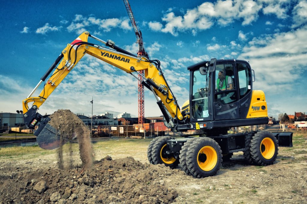 Yanmar launches the B75W-5 compact wheeled excavator