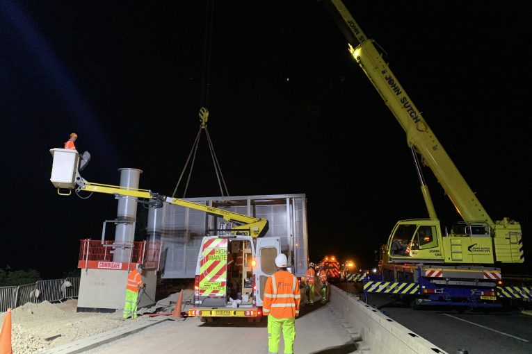 Highways England keeps M6 open with contraflows as huge gantries installed