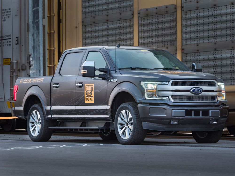 Watch an Electric Ford F150 pull over 1 million pounds