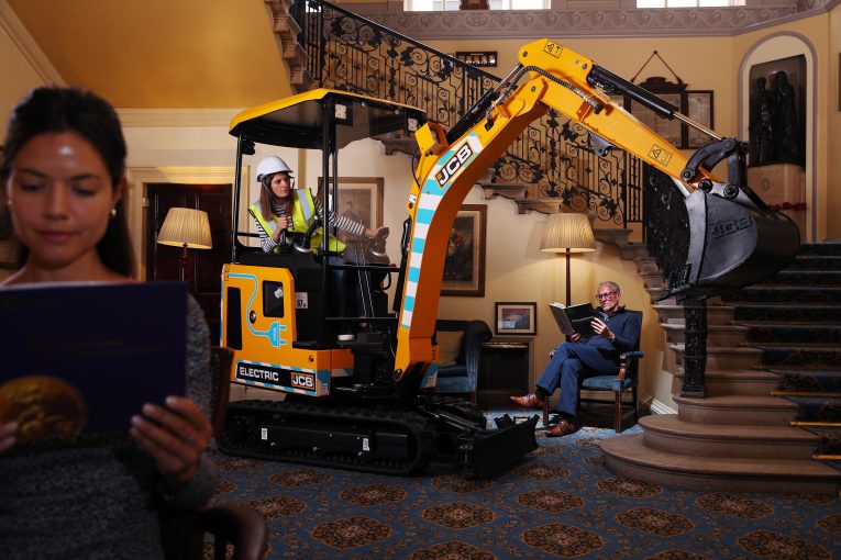 JCB celebrates MacRobert Award for innovative electric mini excavator