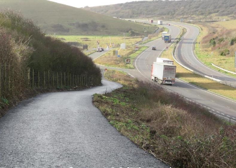 Lydden Spout, Dover to Folkestone cycle scheme 