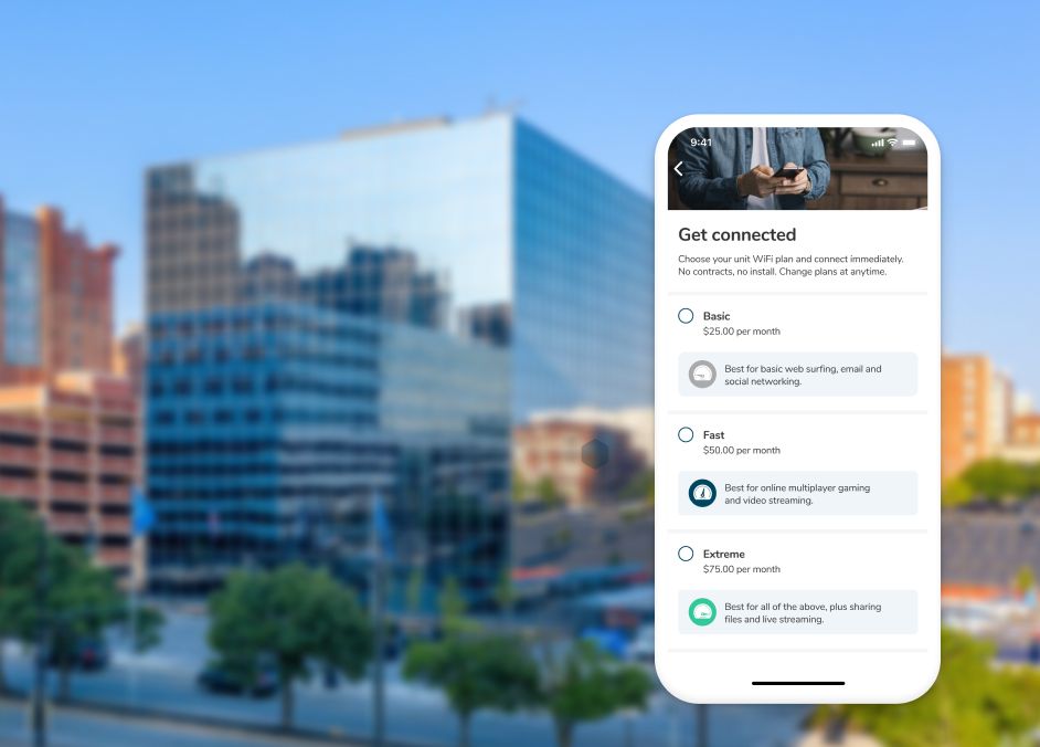 Homebase relies on an Aruba ESP-based network to deliver smart living experiences to apartment residents and property owners. Residents can choose different levels of connectivity based on their needs via the Homebase mobile app.