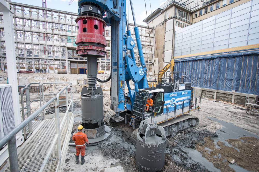 Soilmec SR-125 HIT drilling rig delivers solid foundations in Frankfurt