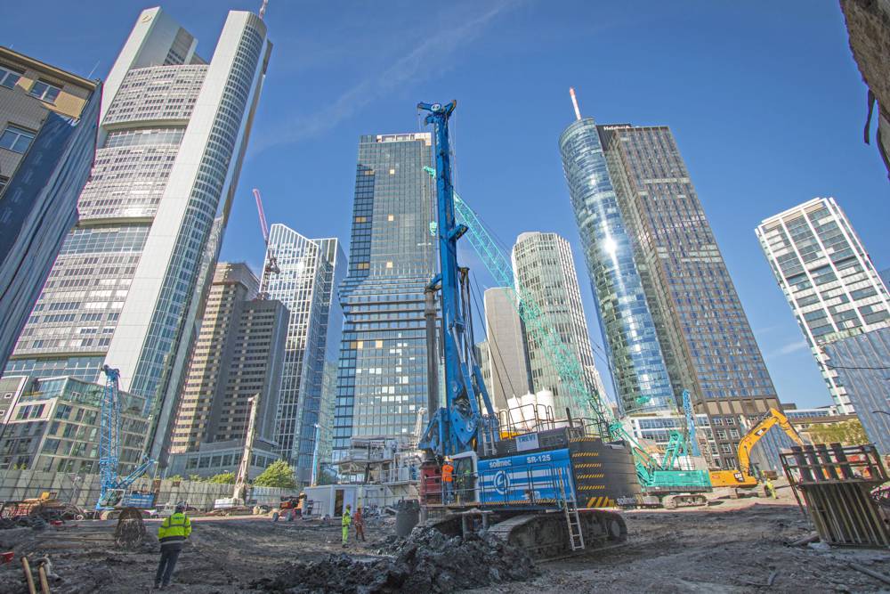 Soilmec SR-125 HIT drilling rig delivers solid foundations in Frankfurt