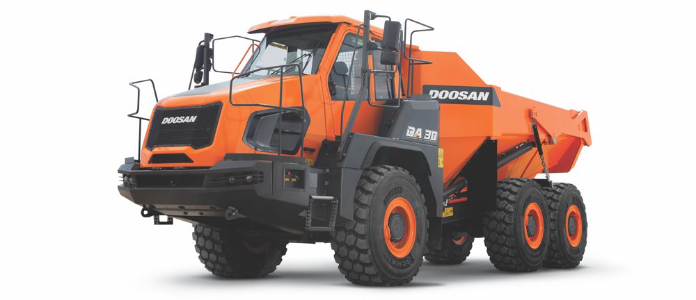 Doosan reveals next generation DA30-5 and DA45-5 articulated hauler trucks