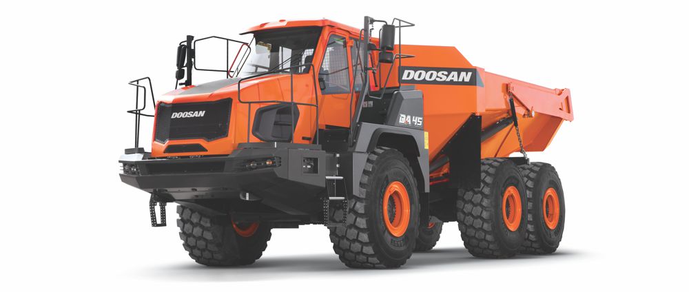 Doosan reveals next generation DA30-5 and DA45-5 articulated hauler trucks