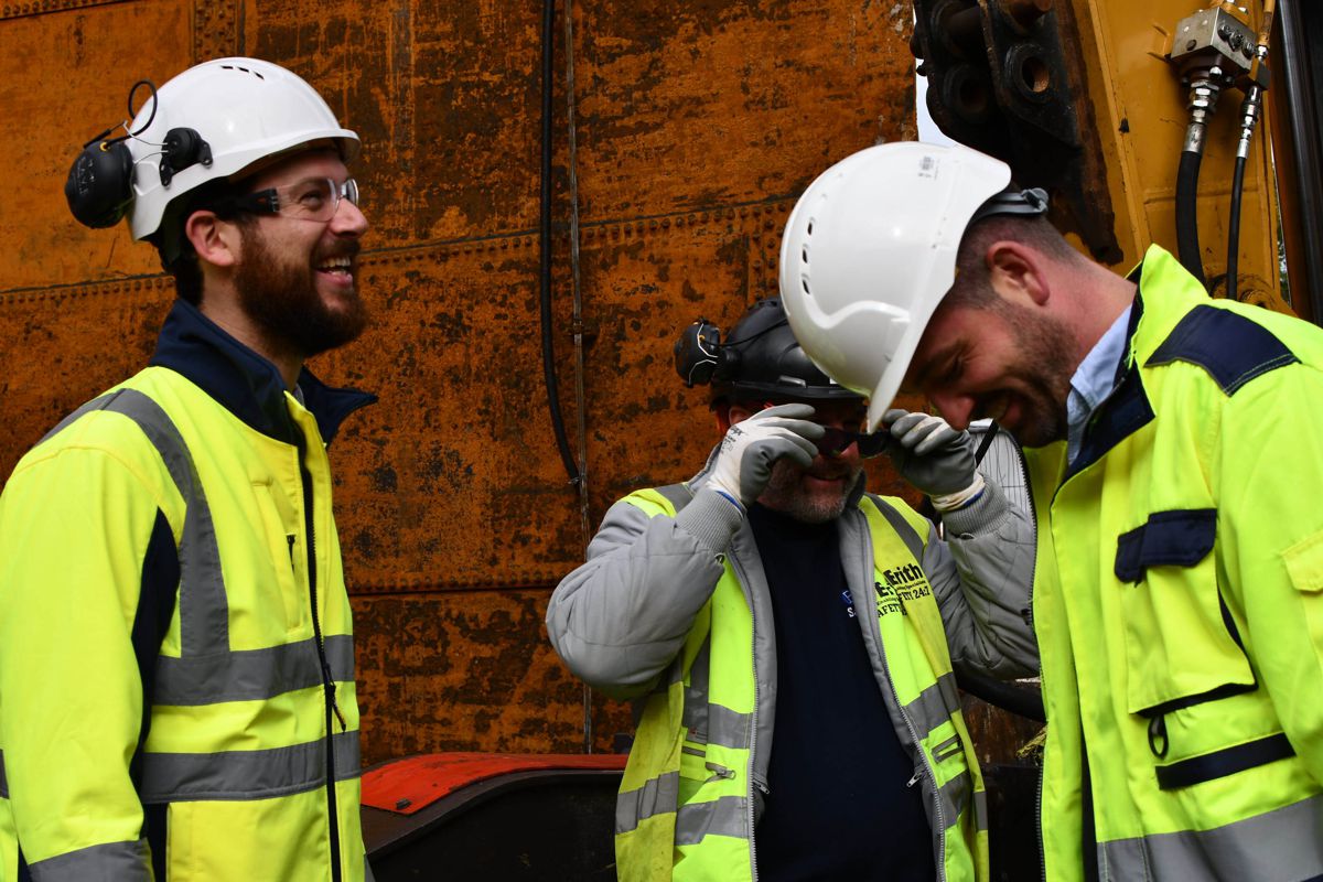 Eave CEO David Greenberg (left of shot) on site with Erith