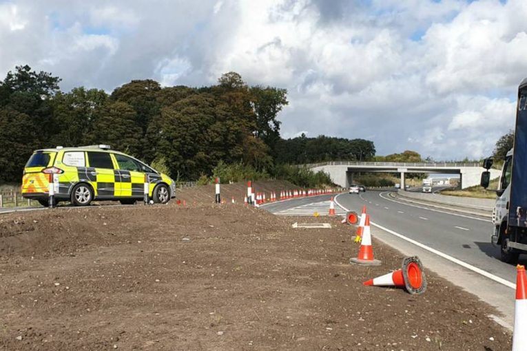 Highways England install new safety measures after A556 platform work in Cheshire