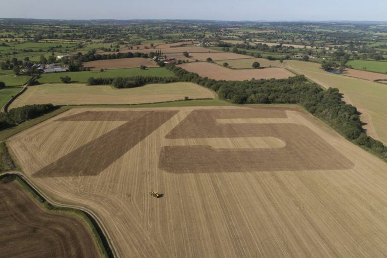JCB 75th birthday celebration can be seen from space