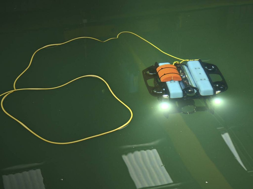 Autonomous Aquatic Inspection and Intervention (A2I2) being successfully demonstrated at Drop One Trials at Forth Engineering’s headquarters at Maryport, Cumbria.