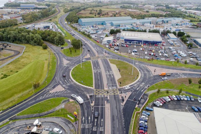 Middlesbrough Council completes the A66 throughabout