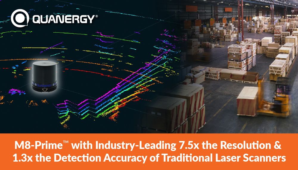 Quanergy announces M8-Prime 3D LiDAR Sensor with 7.5x resolution and 1.3x accuracy