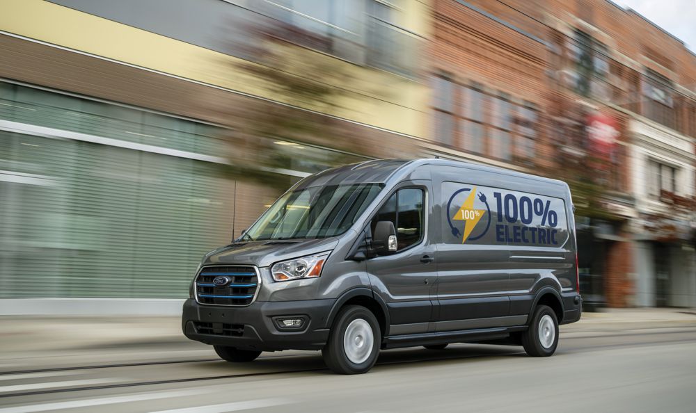 Meet the all-electric Ford E-Transit Van