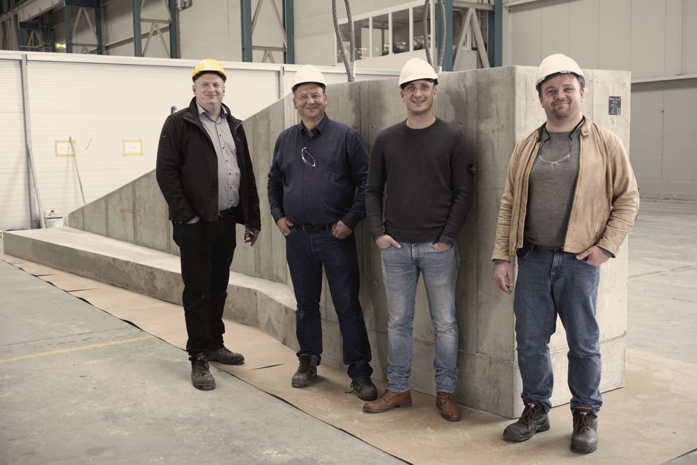 The ANKER Foundations team (from left): Christop Schriefer (Chief Engineer), Gregor Prass (CEO & Founder), Christoph Schwenzer (Authorized Signatory), Valentin Kühn (Engineer)