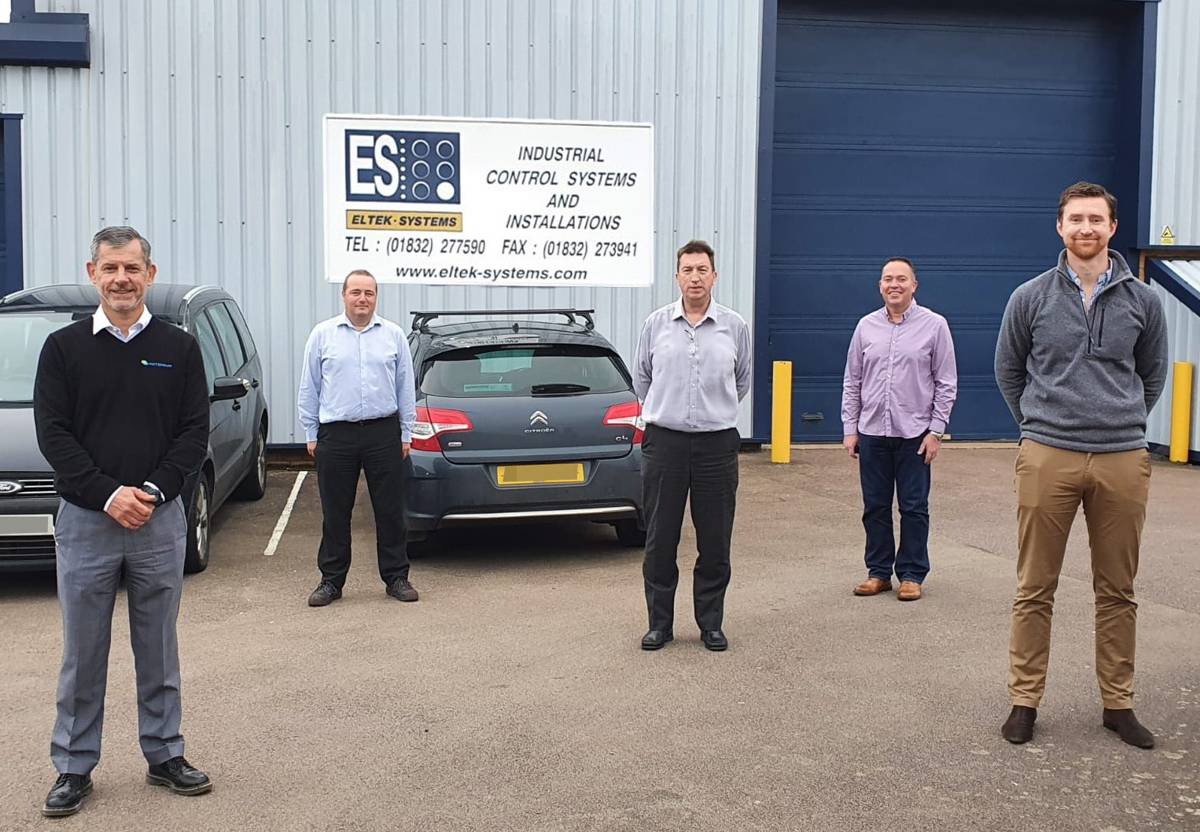 (from left) Derek Burton, Director, Actemium UK; Paul Armstrong, Director, Eltek Systems; John Smith, Managing Director, Eltek Systems; Dean Gillies, Senior Project Manager, Eltek Systems; Scott Van Der Vord, Chief Financial Officer, VINCI Energies UK & RoI.