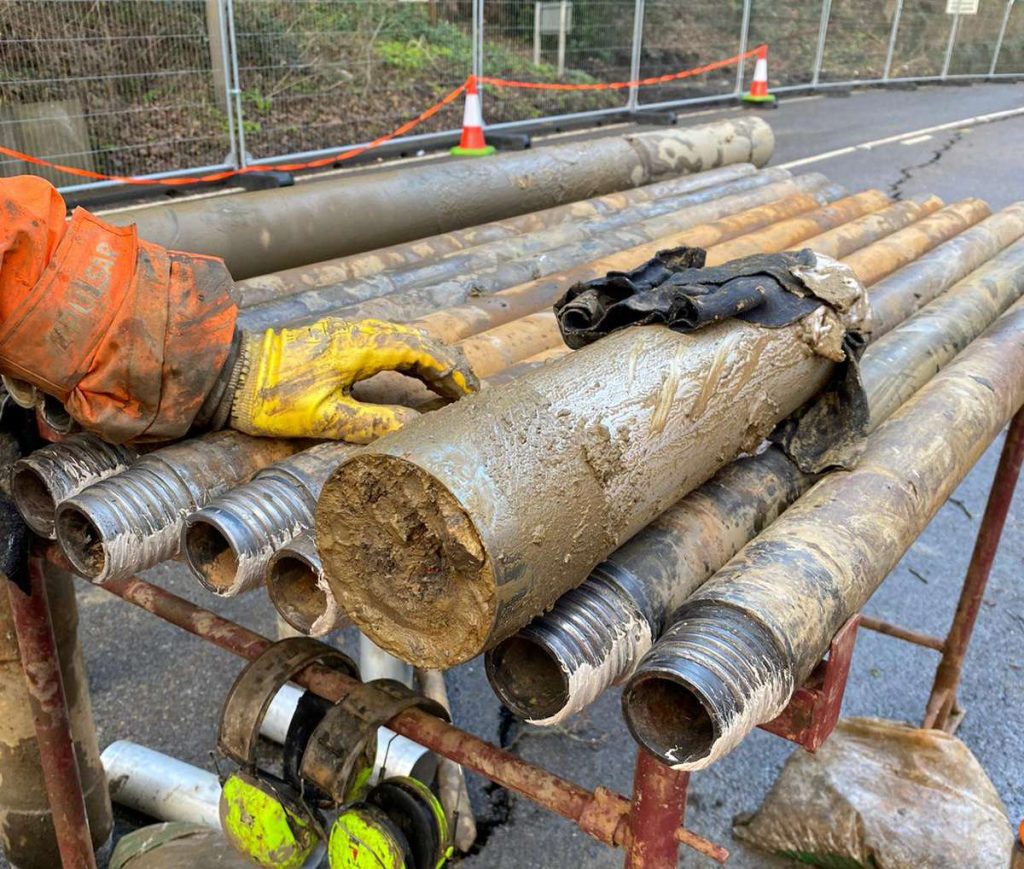 Geotechnical drilling for roads and highway