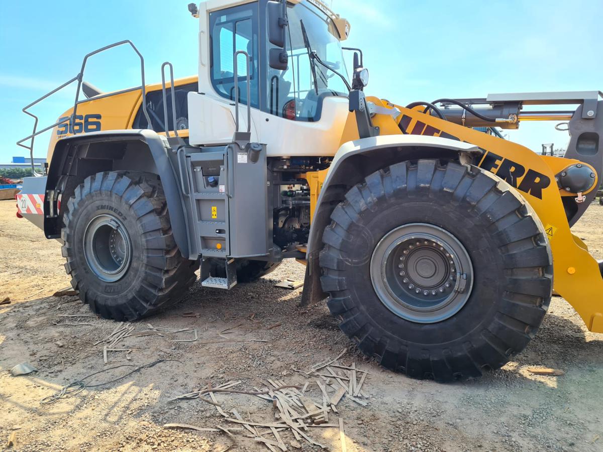 Recently supplied tyrefilled Michelin XMine on a Liebherr L566