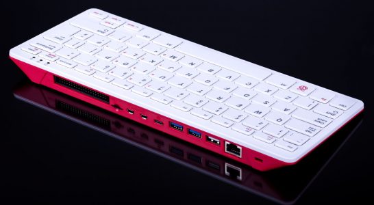 The Raspberry Pi Foundation has released their first desktop PC, in all-in-one unit with integrated keyboard and a price of under £100.