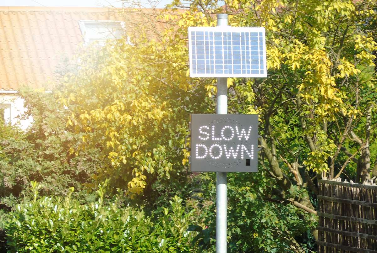 Speed warning signs installed by SWARCO Traffic for Melsonby Parish Council