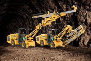 Komatsu introduces new jumbo mining drill and bolter on common carrier