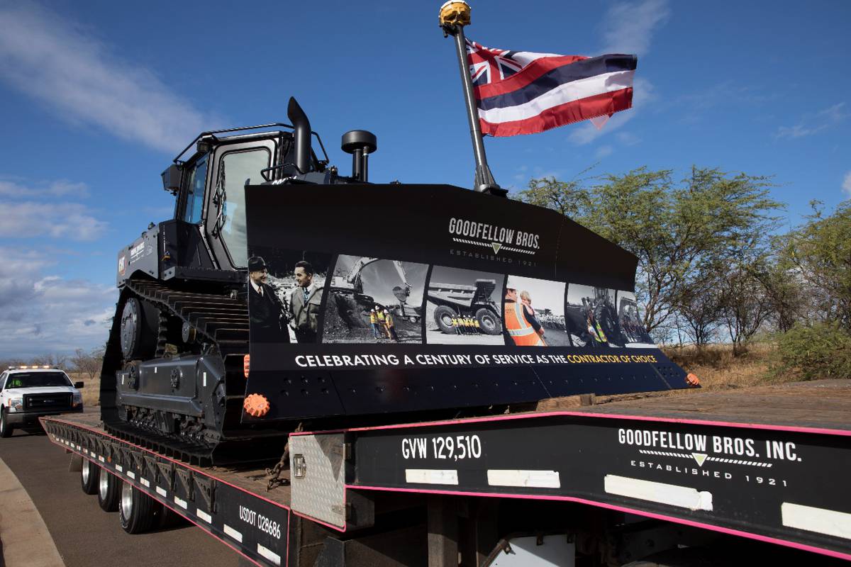 Goodfellow Bros. receives the first electric Dozer manufactured by Caterpillar