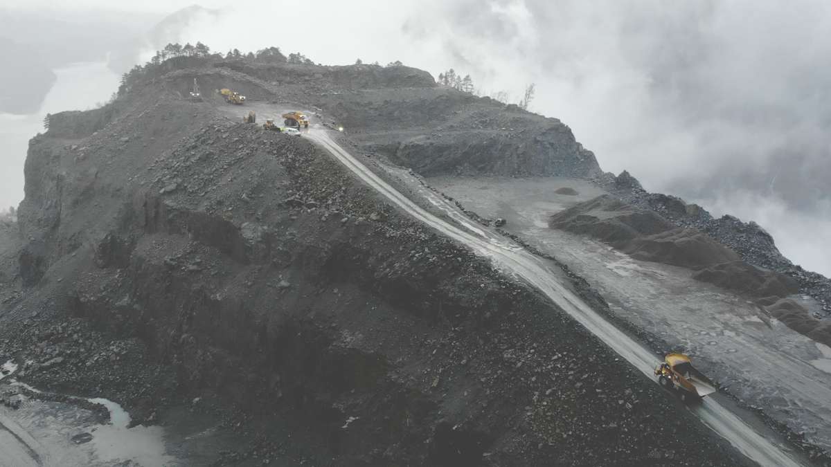 Steer AS Autonomous Trucks head for a stone quarry in Norway