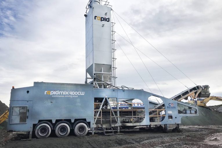 Rapidmix Mobile Continuous Mixing Plant the ideal solution for Bentonite Enriched Soils