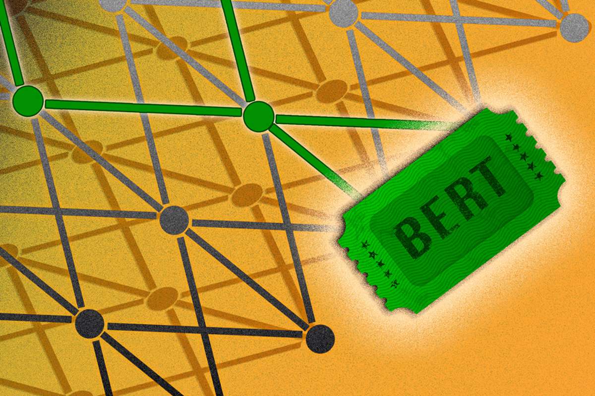 Deep learning neural networks can be massive, demanding major computing power. In a test of the Lottery Ticket Hypothesis, MIT researchers have found leaner, more efficient subnetworks hidden within BERT models. Image by Jose-Luis Olivares, MIT