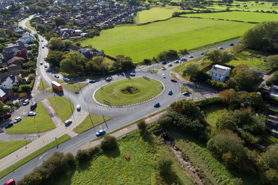 Aerial picture of the existing Skippool junction