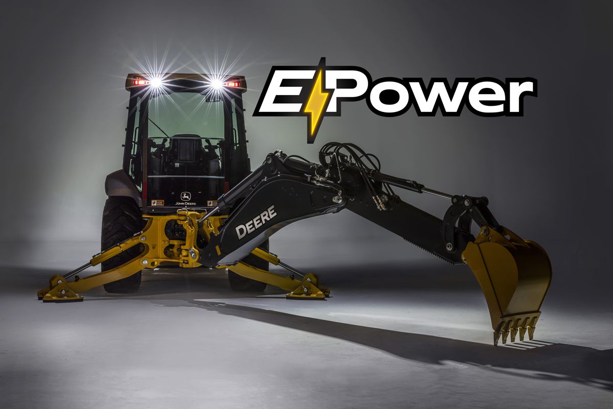 John Deere and National Grid testing their first Electric Backhoe