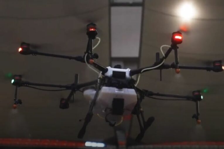 Drones and AI being used in Georgia to disinfect government buildings.