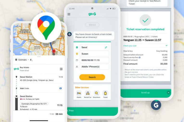 Ntuple launches Railroad Ticketing System based in Google Maps in Korea