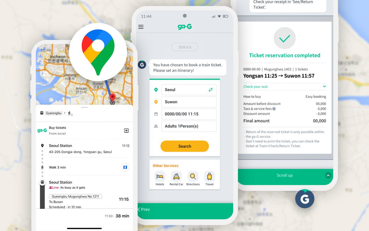 Ntuple launches Railroad Ticketing System based in Google Maps in Korea