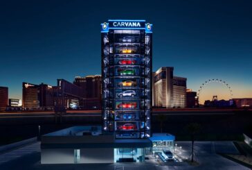 Carvana's colourful new Car Vending Machine delivers with a spin in Las Vegas