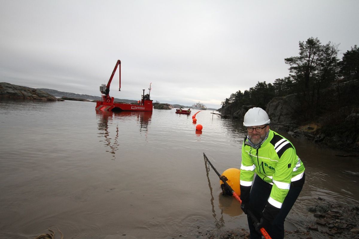Founder and Chair, Peder Nærbø, from Bulk Infrastructure at the landing of HAVFRUE Subsea System outside Kristiansand in the southern part of Norway.