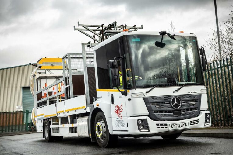 New Mercedes-Benz Econic impact protection vehicles drive safety at Cardiff Council