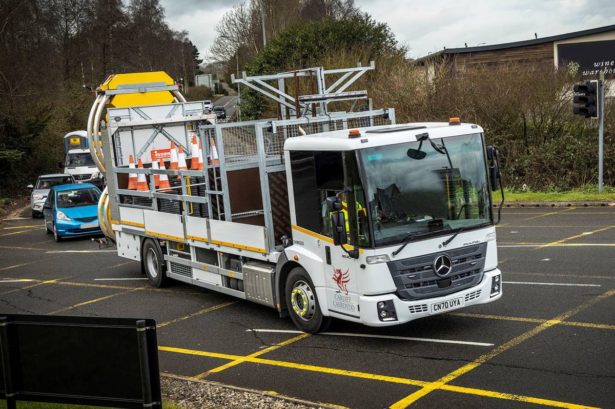 New Mercedes-Benz Econic impact protection vehicles drive safety at Cardiff Council