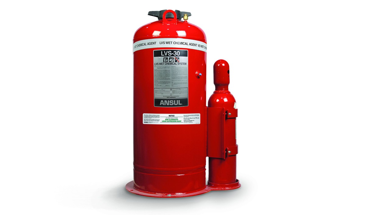 ANSUL® LVS Non-Fluorinated Liquid Suppression Agent is designed as a drop-in agent replacement in existing ANSUL® LVS fire suppression systems.
