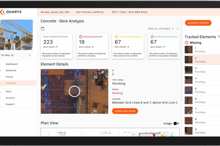 Quartz launches Concrete Deck Analysis software for pre-pour element verification
