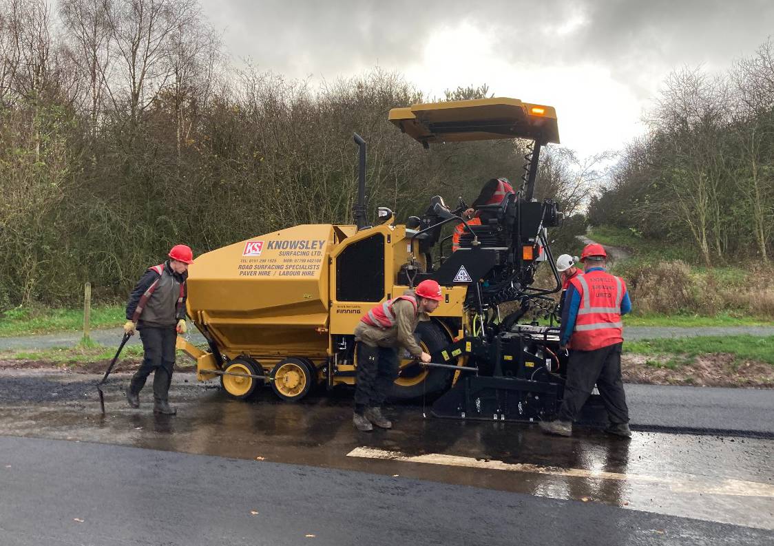 Knowsley Surfacing diversifies with a small Cat Paver from Finning