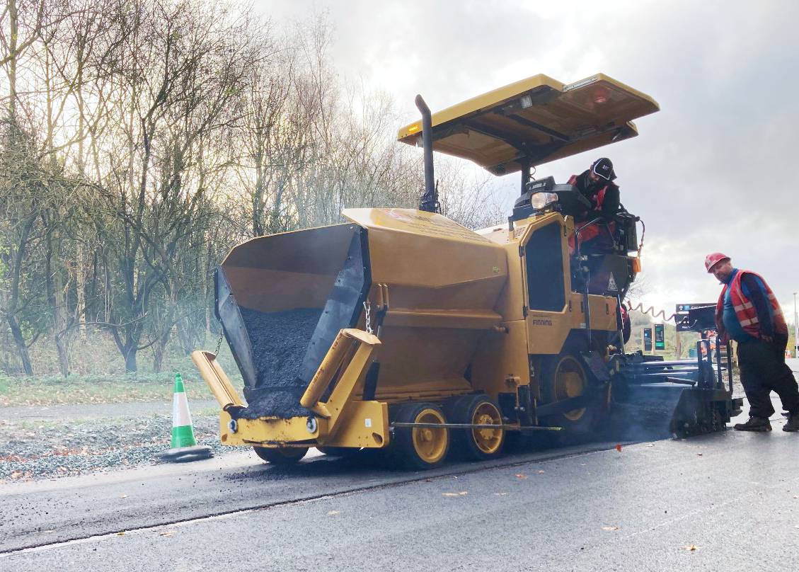 Knowsley Surfacing diversifies with a small Cat Paver from Finning