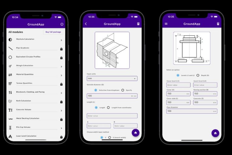 Strada GroundApp helps with construction project calculations