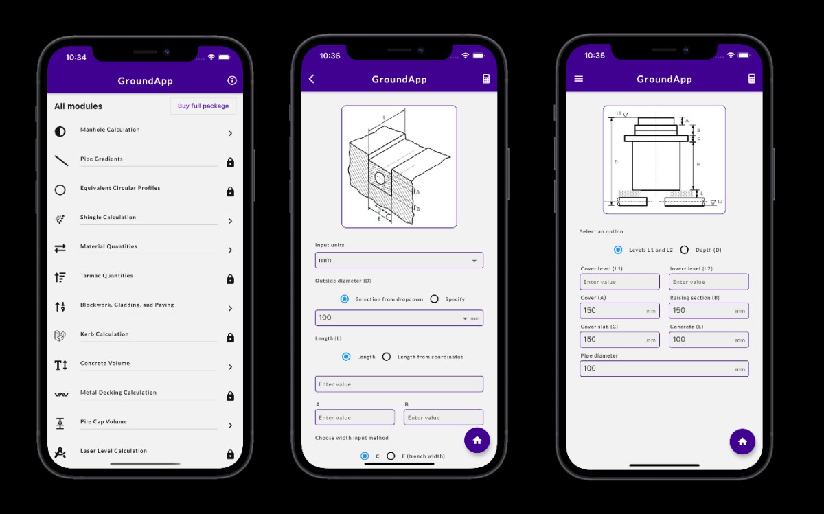 Strada GroundApp helps with construction project calculations