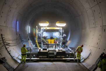 Paving the longest rail tunnels in Germany needs VÖGELE Super Paver power