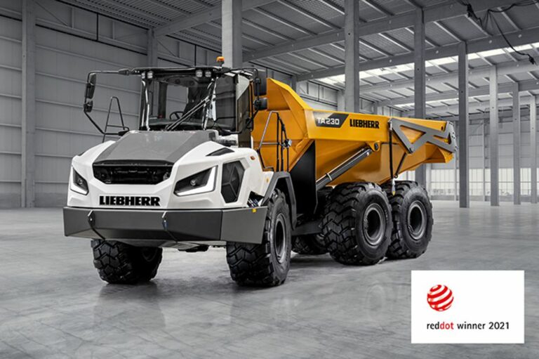 Liebherr's new Articulated Dump Truck wins 2021 Red Dot Design Award