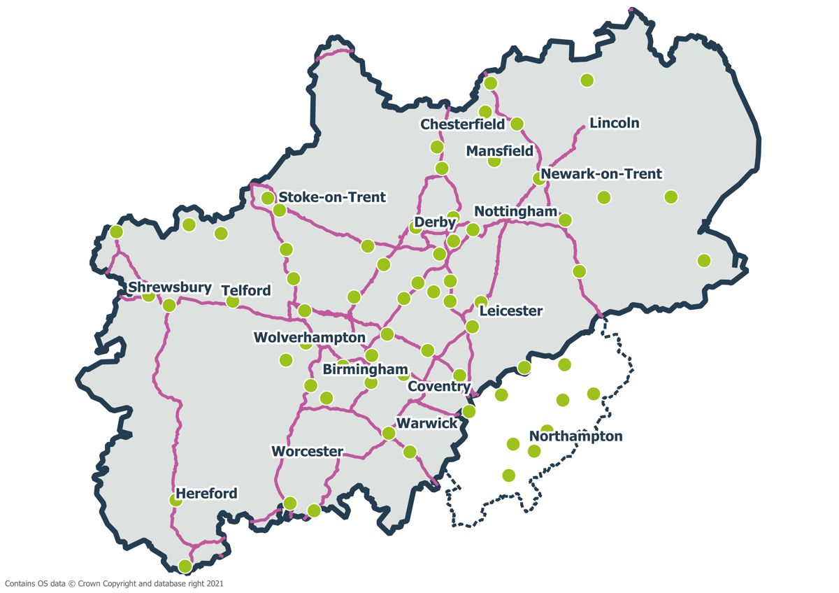 Midlands Connect releases plans for £800m alternative fuels network