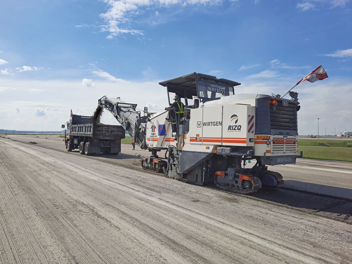 Malaysian runway rehabilitated with Wirtgen Cold Milling Machines
